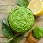 Low-Fat Cheesy Vegan Pesto - foodcrushes.com