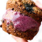 Chocolate Blueberry Muffin Ice Cream Sandwiches | Vegan & GF