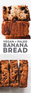 Paleo Vegan Chocolate Chip Banana Bread