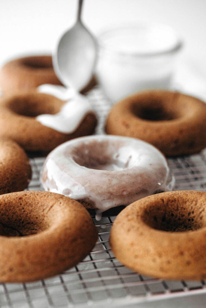 Baked Maple Pecan Donuts (vegan + gluten-free)