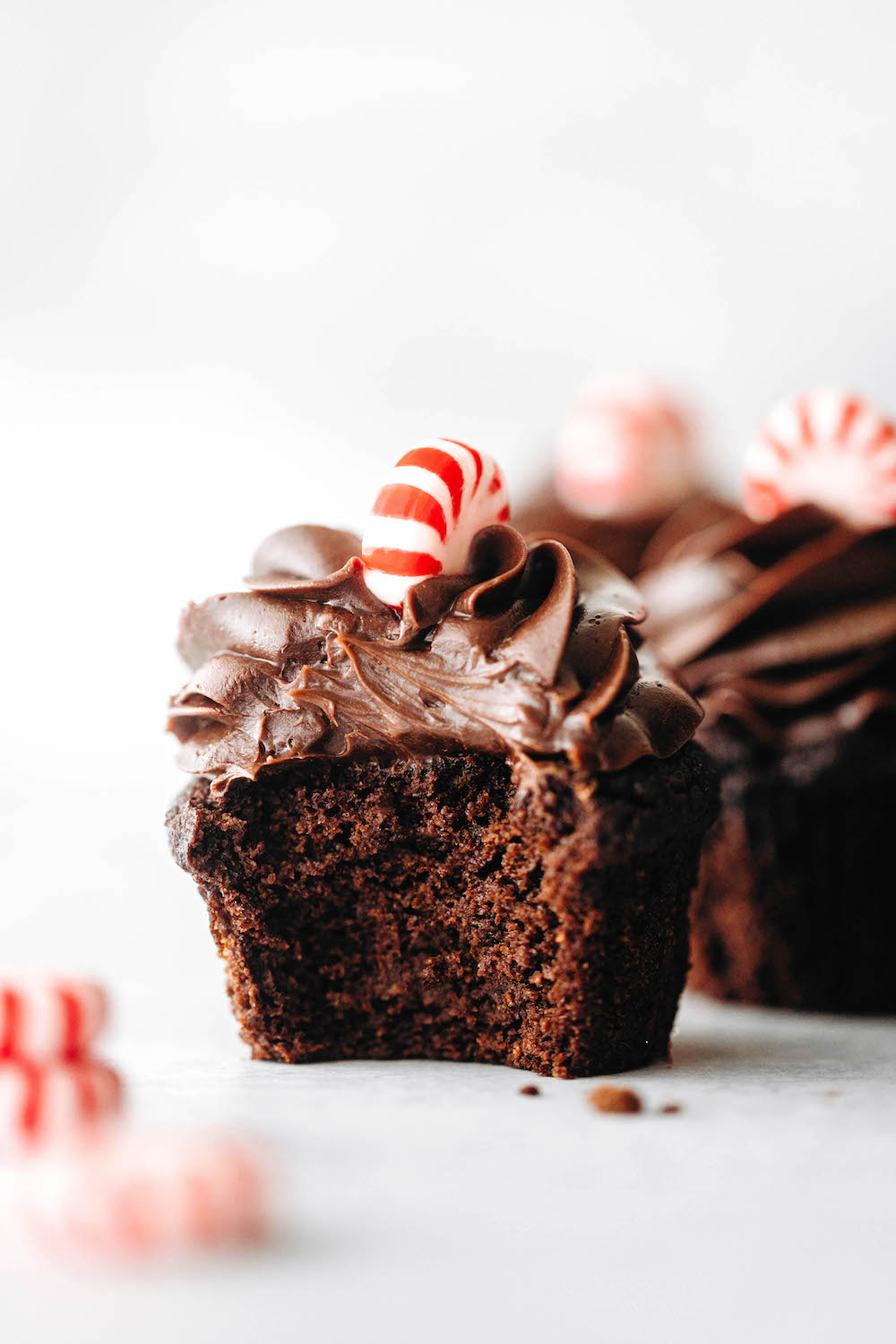 Peppermint Mocha Cupcakes (vegan + grain-free)