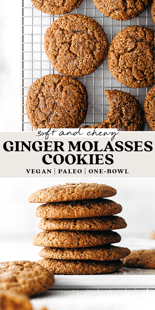 Vegan Ginger Molasses Cookies (paleo friendly!)