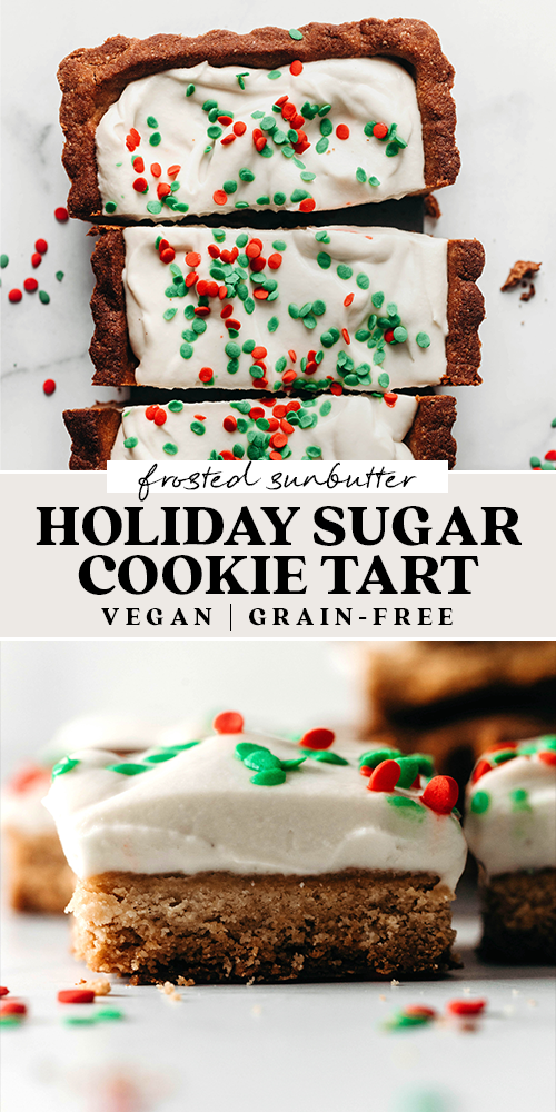 Sugar Cookie Tart (vegan + grain-free)