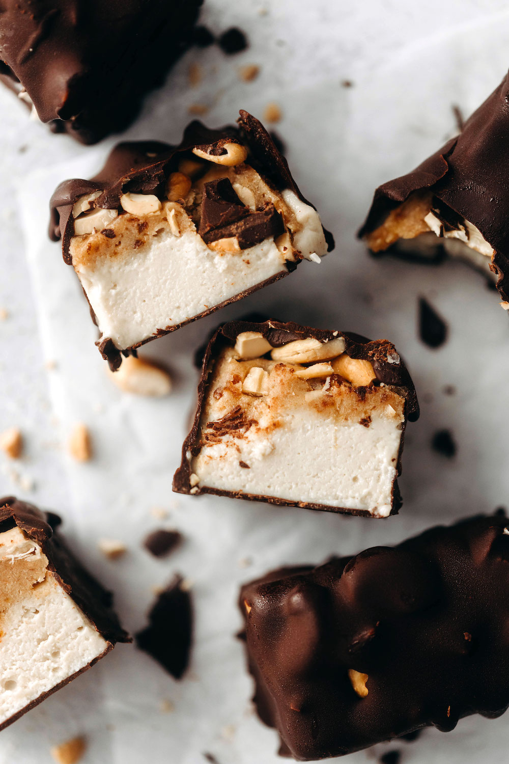 Caramel Cashew Ice Cream Bars (vegan + paleo)