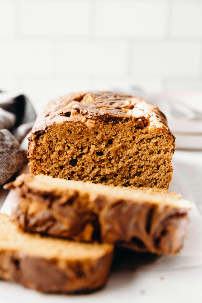 Chocolate Swirl Pumpkin Bread (vegan + gluten-free)