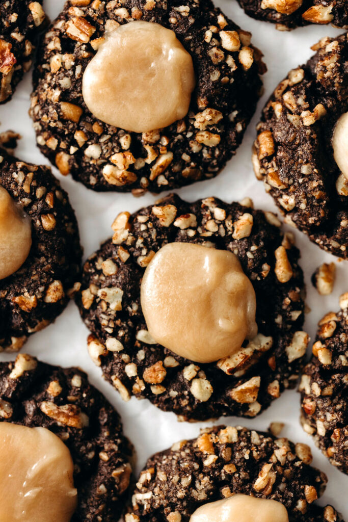 Turtle Thumbprint Cookies