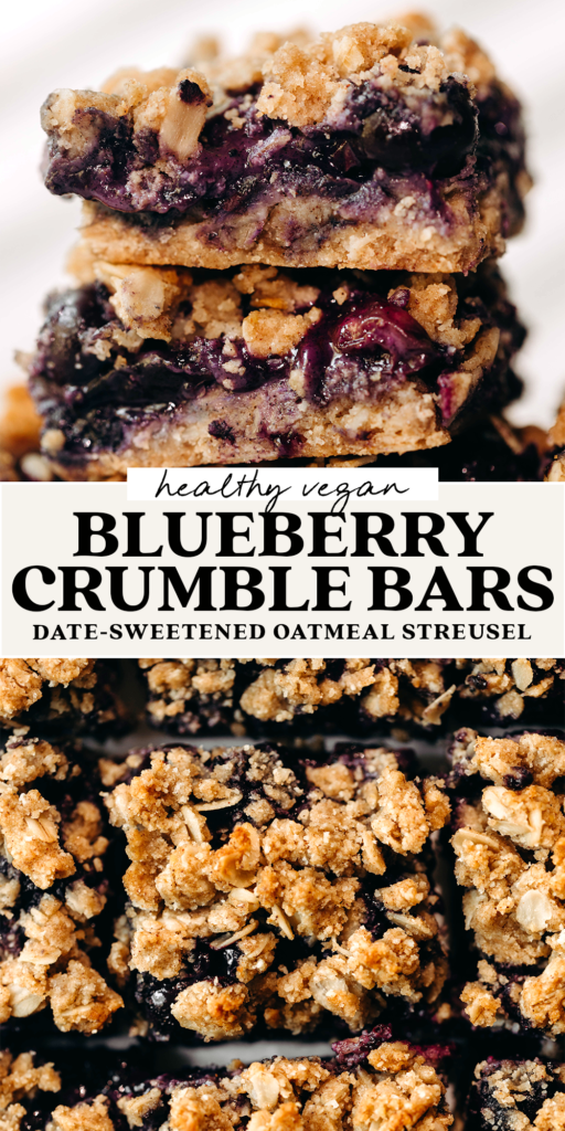 Healthy Blueberry Crumble Bars (vegan + gluten-free)