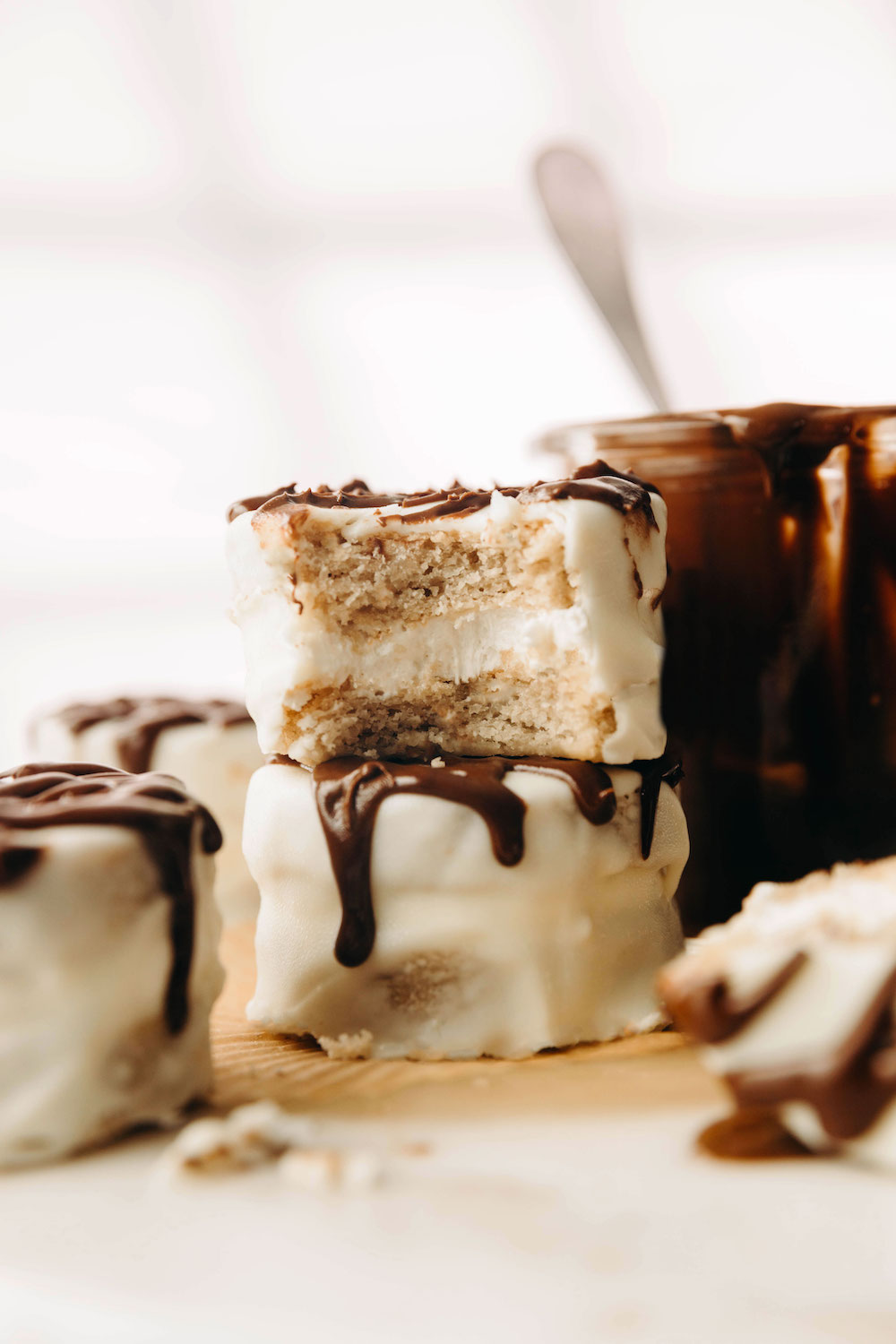 Homemade Zebra Cakes (vegan + gluten-free)