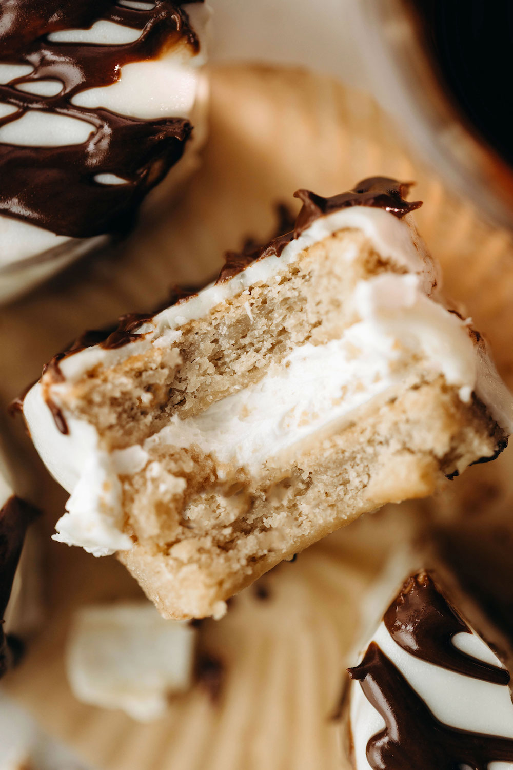 Homemade Zebra Cakes (vegan + gluten-free)