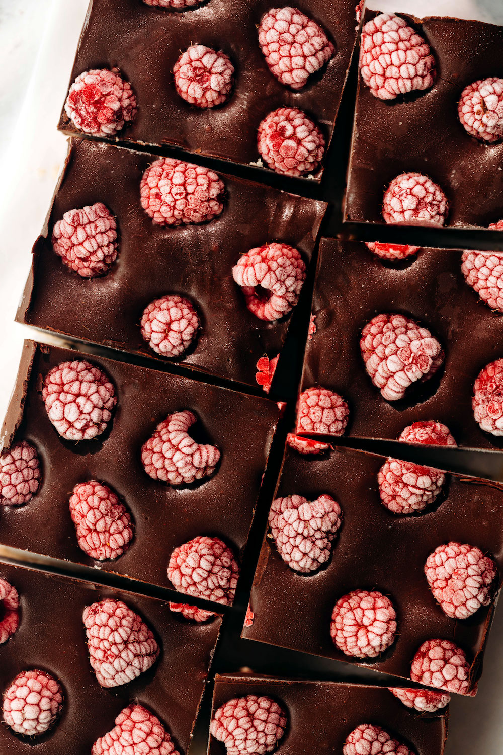 Raspberry Fudge Bars (vegan + paleo)