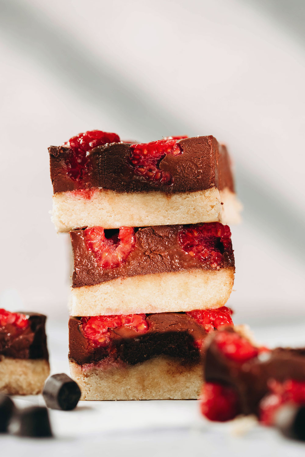 Raspberry Fudge Bars (vegan + paleo)