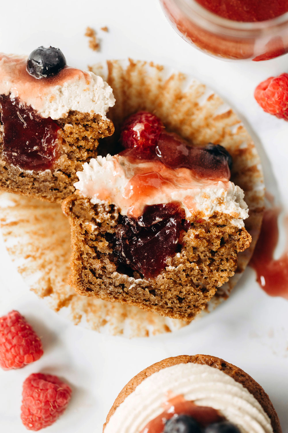 SunButter & Jelly Cupcakes (vegan + grain-free)