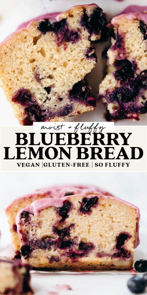 Lemon Blueberry Bread (vegan + gluten-free)