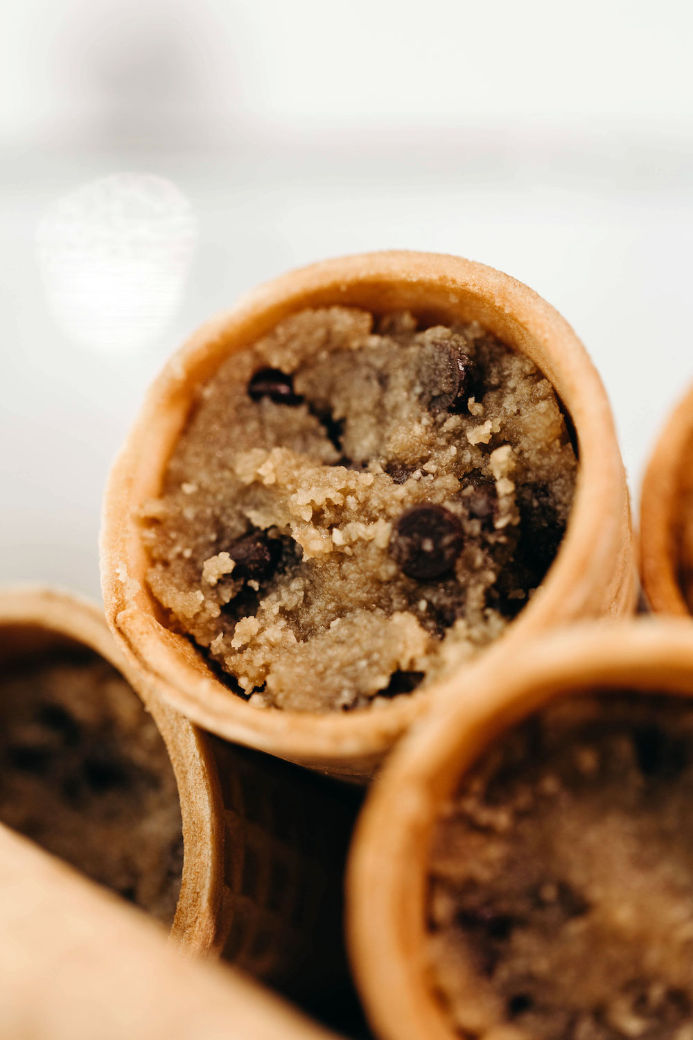 Cookie Dough Ice Cream Sundae Cones