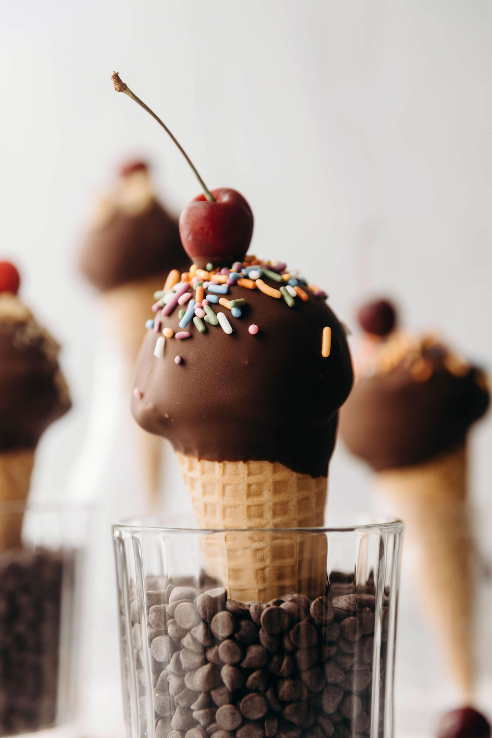 Cookie Dough Ice Cream Sundae Cones
