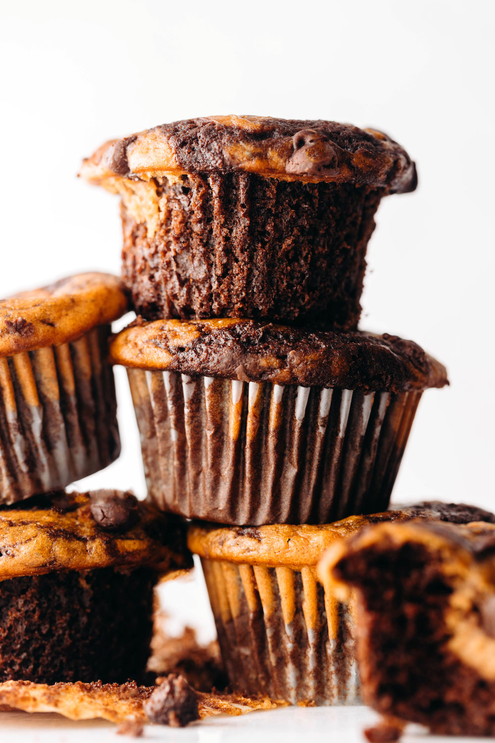 Pumpkin Black Bottom Cupcakes (vegan + grain-free)