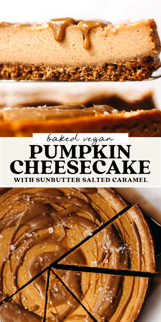 Pumpkin Caramel Cheesecake (vegan + gluten-free)