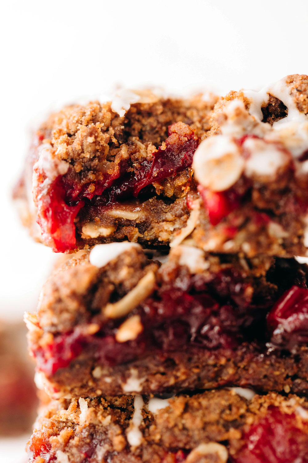 Cranberry Gingerbread Crumb Bars (vegan/gluten-free)