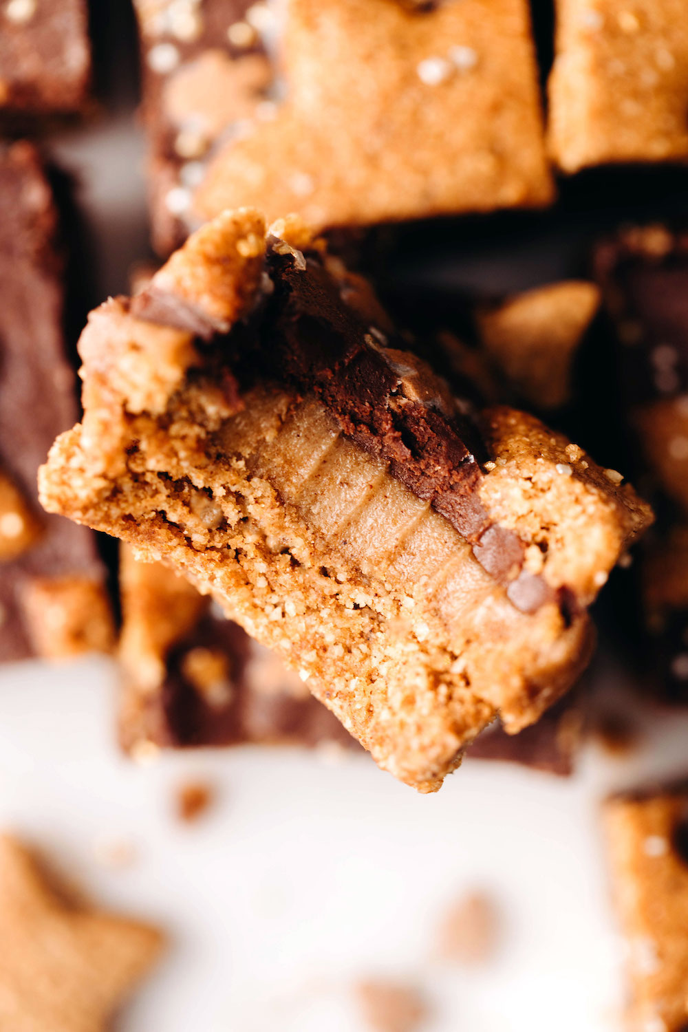 Gingerbread Caramel Slice (vegan + gluten-free)