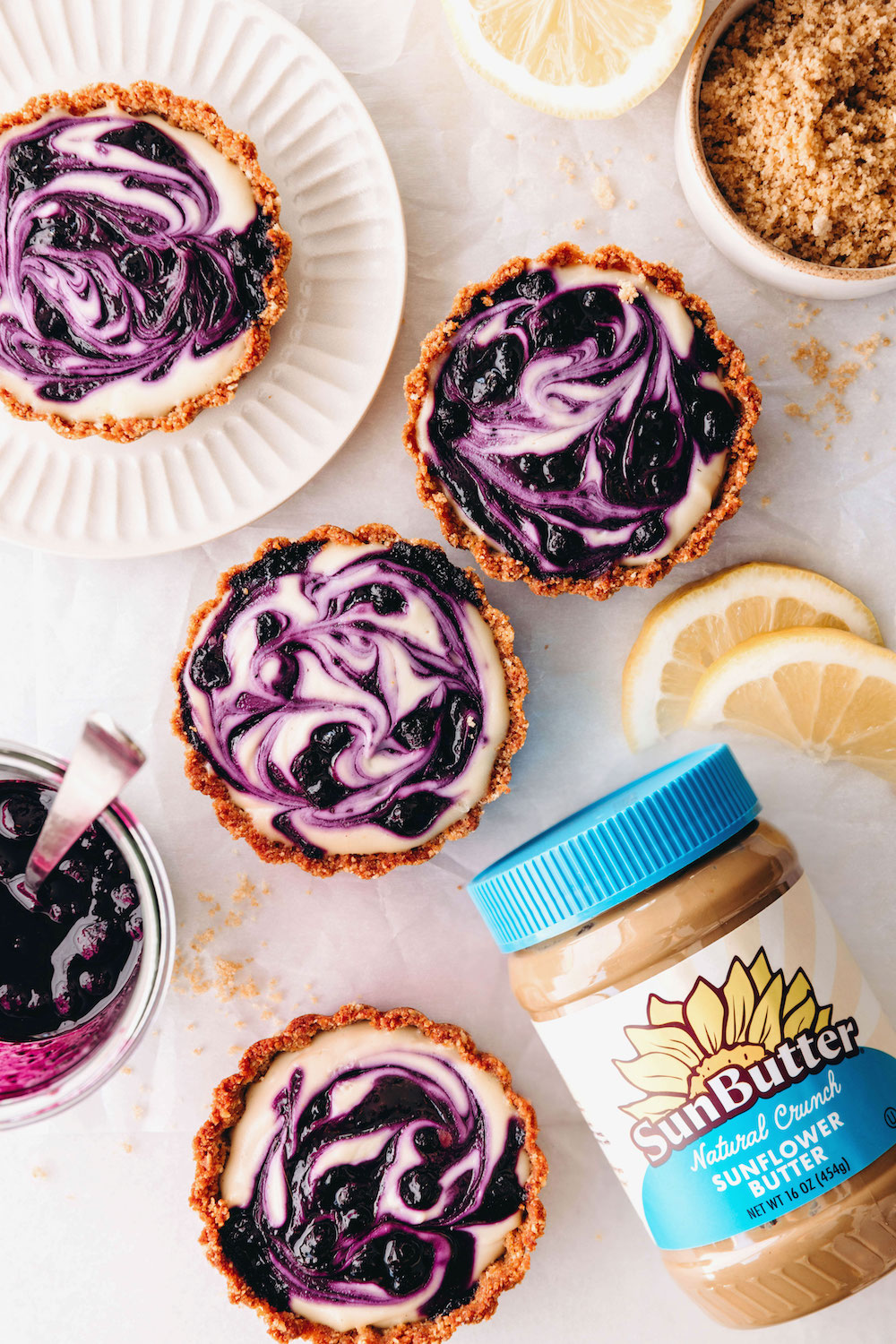 Lemon Blueberry Tarts (dairy-free)