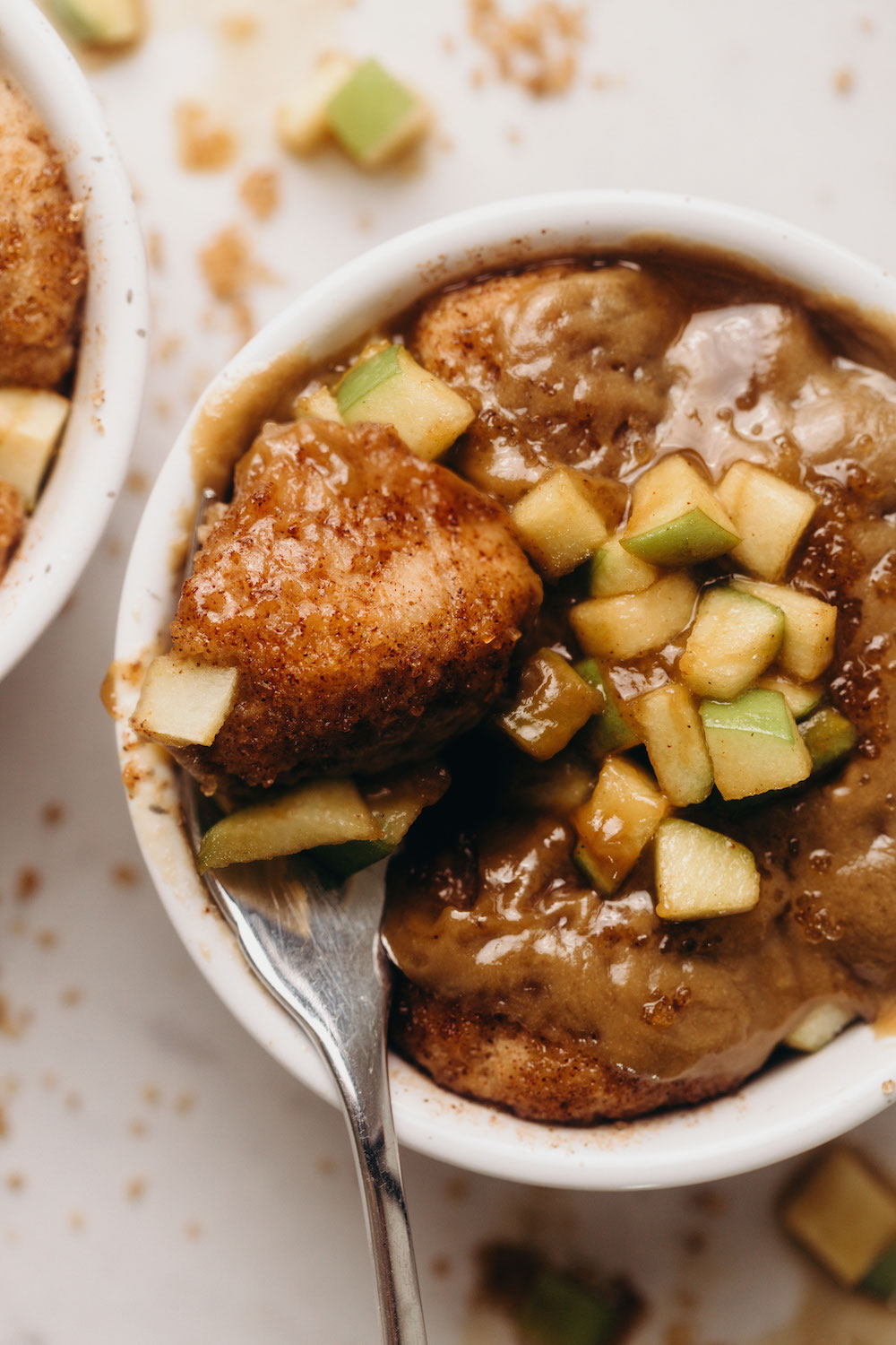 Apple Cinnamon Monkey Bread Mug Cake (vegan + gluten-free)