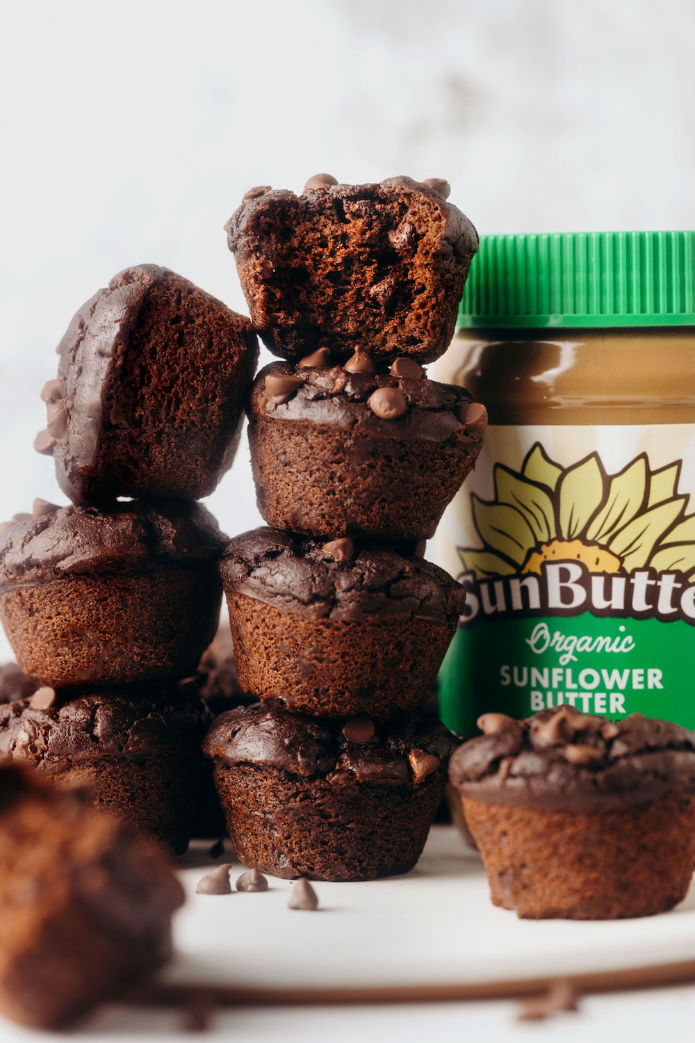 Healthy Chocolate Mini Muffins (with fruit and veggies!)