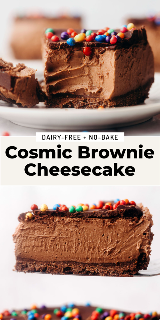 Cosmic Brownie Cheesecake (dairy-free)