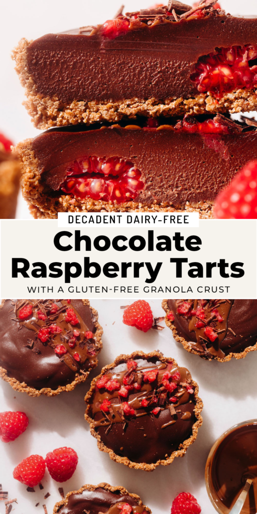 Chocolate Raspberry Tarts (dairy-free)
