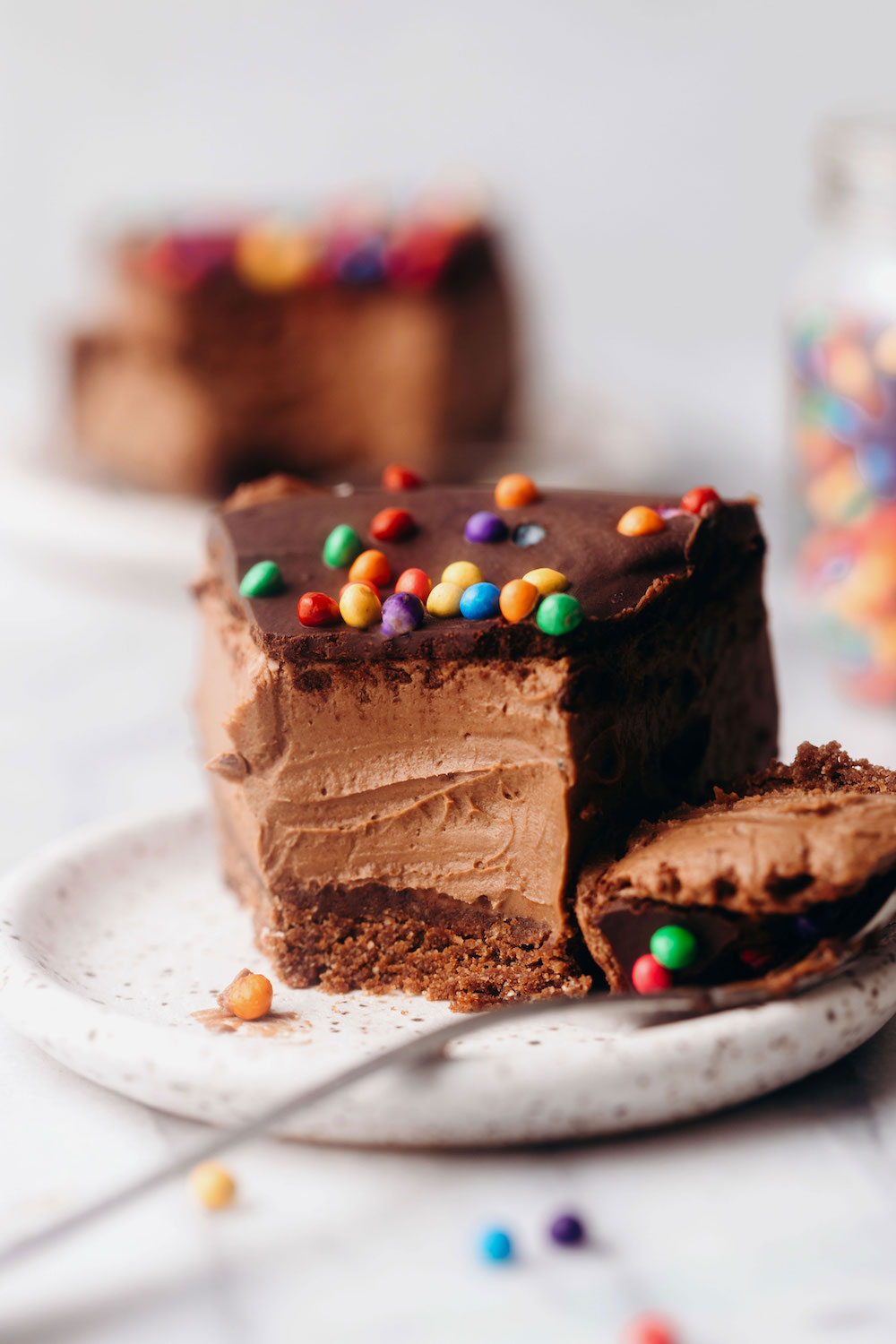 Cosmic Brownie Cheesecake (dairy-free)