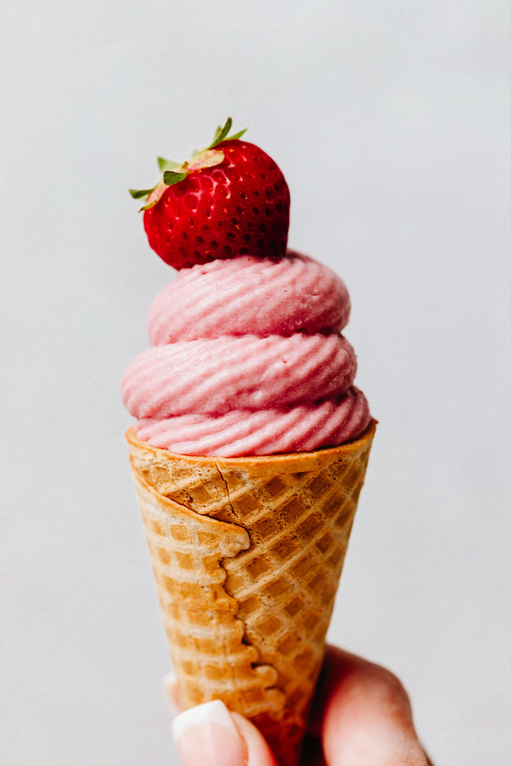 Dairy-Free Strawberry Soft Serve