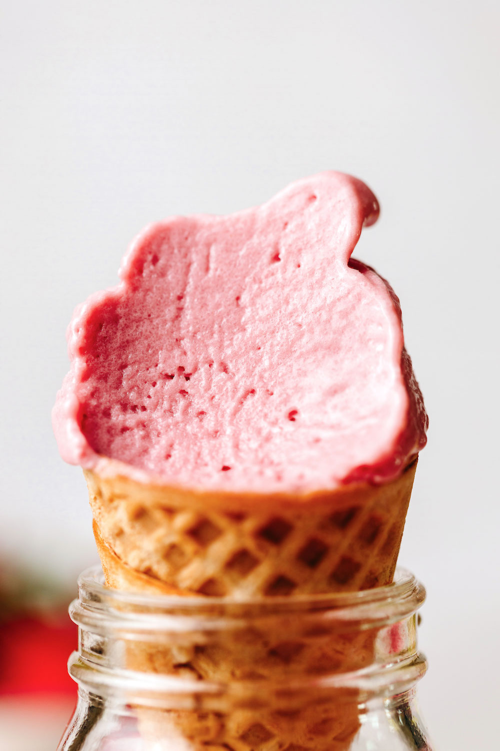 Dairy-Free Strawberry Soft Serve