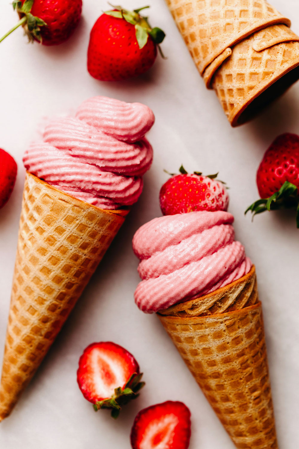 Dairy-Free Strawberry Soft Serve