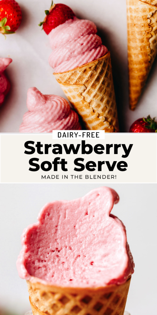 Dairy-Free Strawberry Soft Serve