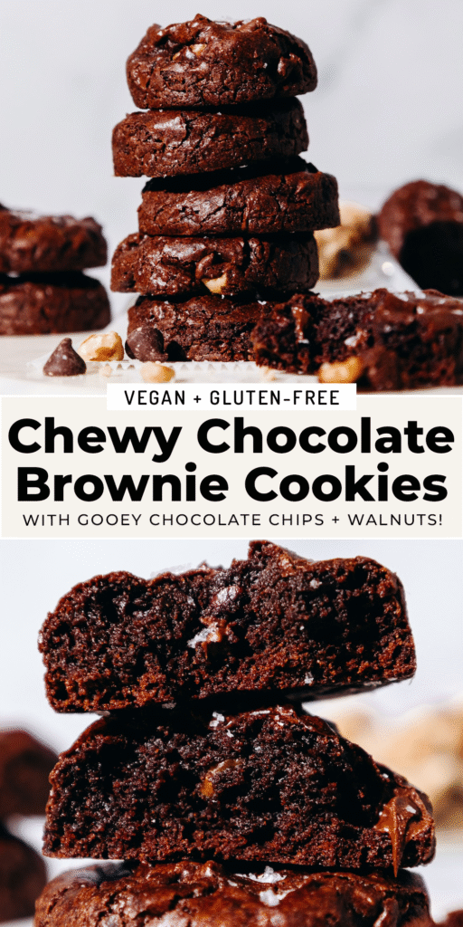 Chewy Chocolate Brownie Cookies (vegan + gluten-free)