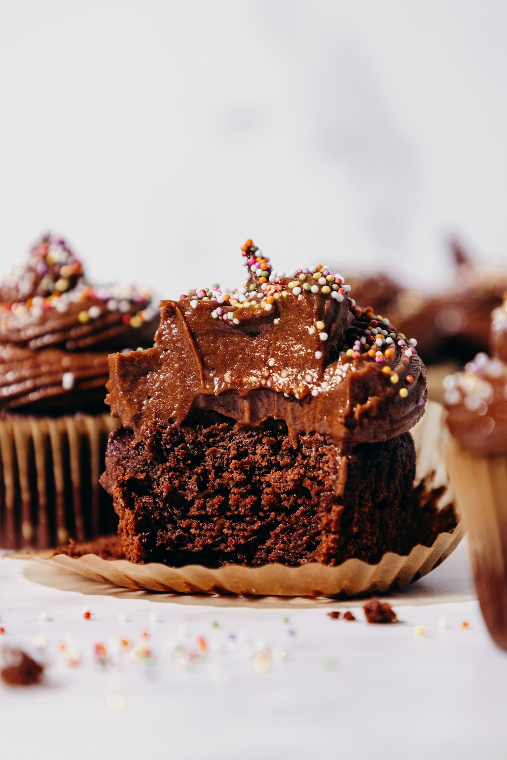 The Best Healthy Chocolate Cupcakes (egg-free, dairy-free, gluten-free, sugar-free)